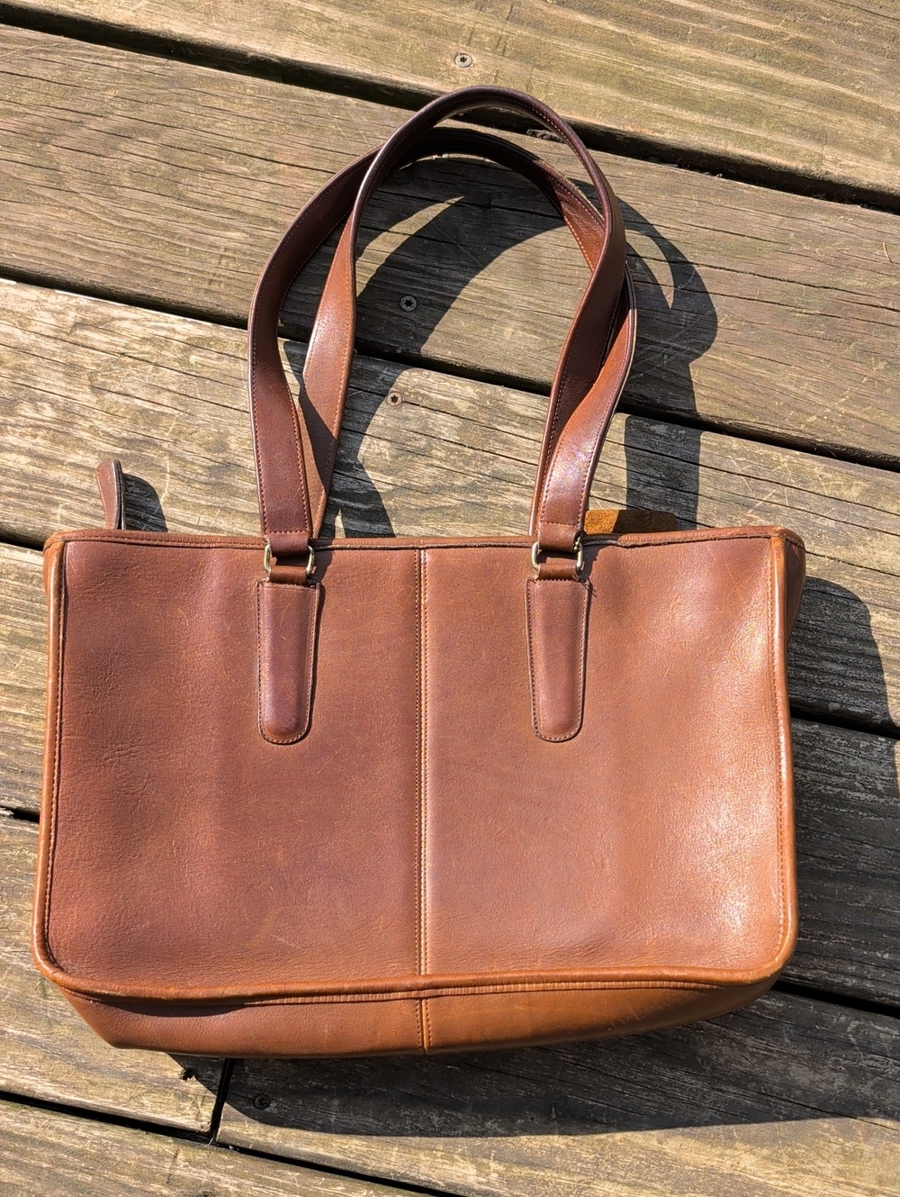 Ultra Rare Early Vintage Coach Market tote!
